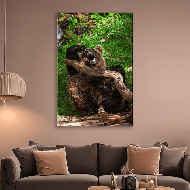 Ours 'Tanie' qui joue - Faune - Toile
