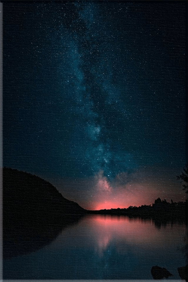 Voie Lactée au Lac d'Etival  - Jura - Toile