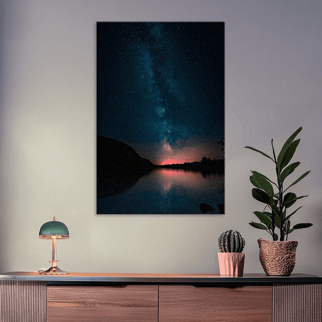 Voie Lactée au Lac d&#039;Etival  - Jura - Aluminium